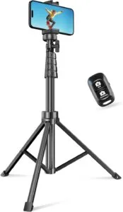 SENSYNE 62" Phone Tripod & Selfie Stick, Extendable Cell Phone Tripod Stand with Wireless Remote and Phone Holder, Compatible with iPhone Android Phone, Camera