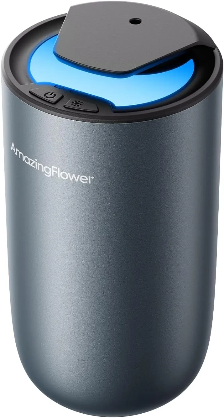 Waterless Diffuser for Essential Oil, Smart Car Air Freshener Diffuser with 3 Mist Grades & 3 LED Light Colors, Auto On/Off, Rechargeable Scent Air Machine Waterless Diffuser for Essential Oil, Smart Car Air Freshener Diffuser with 3 Mist Grades & 3 LED Light Colors, Auto On/Off, Rechargeable Scent Air Machine