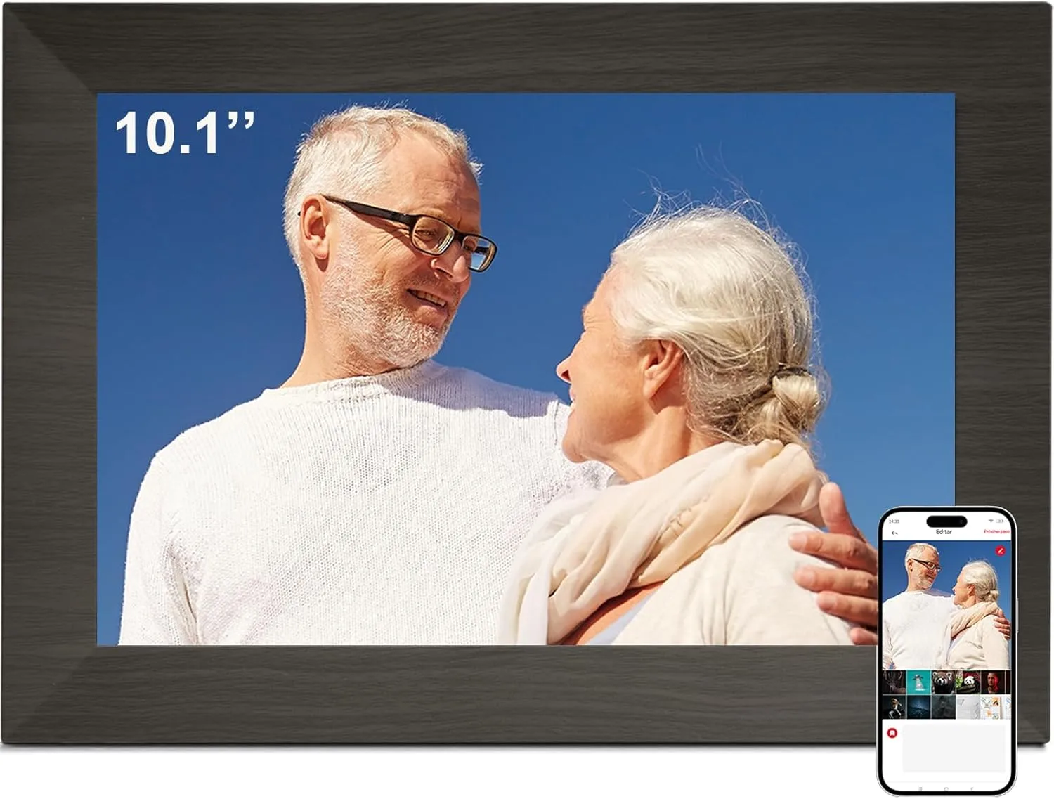 10.1 Inch Smart Digital Picture Frame with Wi-Fi 6, 32GB Storage, IPS Touch Screen, Auto-Rotation, Music Sync, Weather & Clock – Ideal Gift for Families 10.1 Inch Smart Digital Picture Frame with Wi-Fi 6, 32GB Storage, IPS Touch Screen, Auto-Rotation, Music Sync, Weather & Clock – Ideal Gift for Families