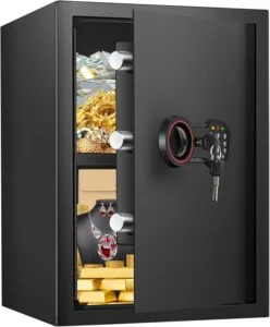 [19.7" Tall] Large Fireproof Home Safe Box, Anti-theft Safes with Dual Alarm System, Programmable Keypad and Spare Keys, Digital Fire Proof Safe for Home Money Firearm Documents Medicines