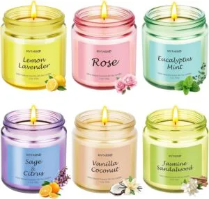 6 Pack Candle for Women | Scented Candles Set- Candles for Home Scented, Soy Wax Candles Bulk, Aromatherapy Candle Gifts Set for Women, Birthday, Valentine, Christmas, Anniversary Present