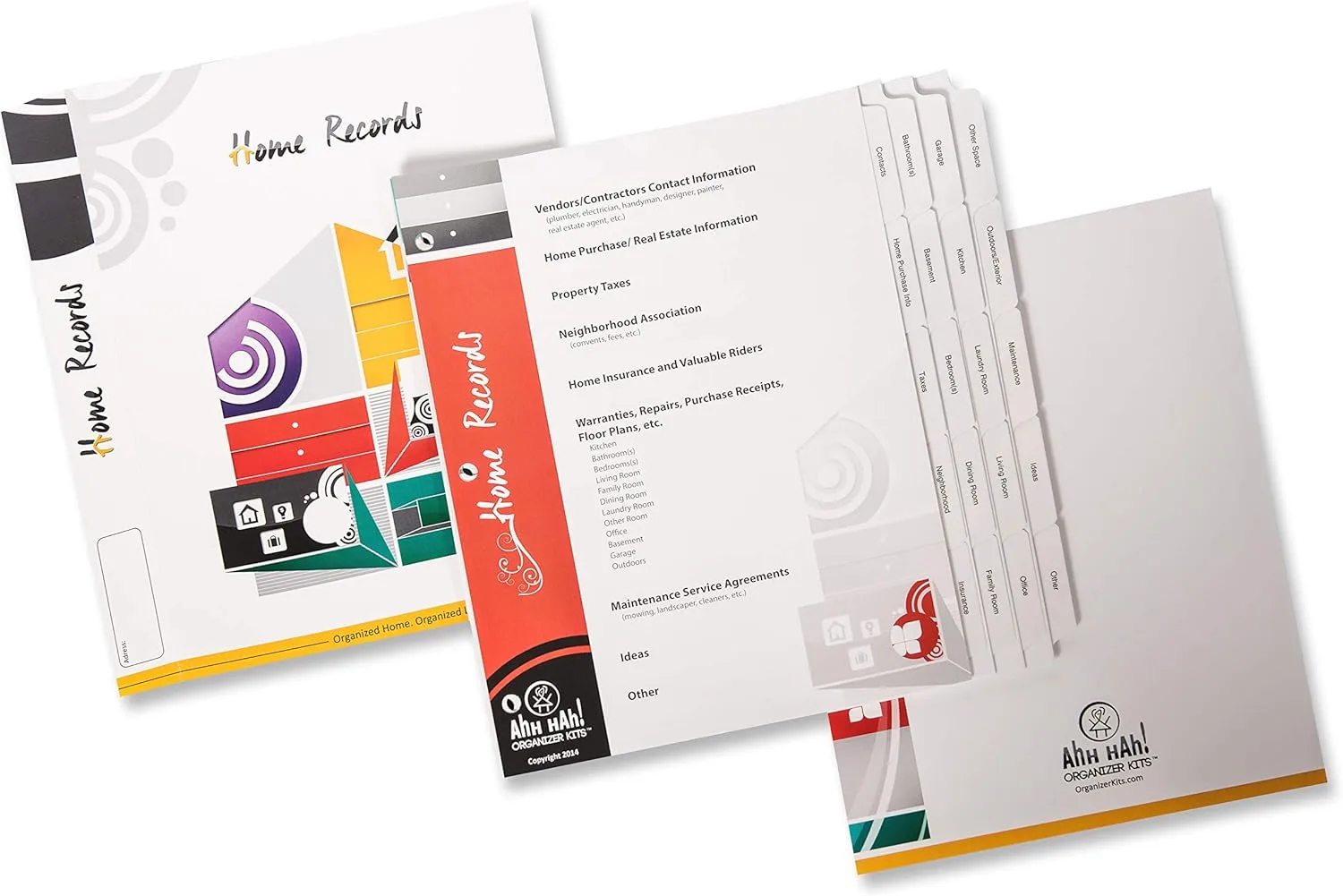 Ahh Hah! Organizer Kit: Home Records – Index Tabs for a Three-ring Binder (Binder not included))