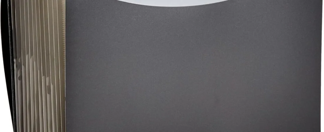 Amazon Basics Expanding Organizer File Folder, Letter Size – Black, 1-Pack