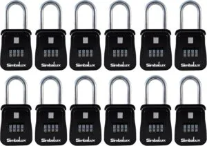 Combo Realtor Lockbox [12 Pack] by SimbaLux Quality 4 Digit Numeric Combination Real Estate Lock Box