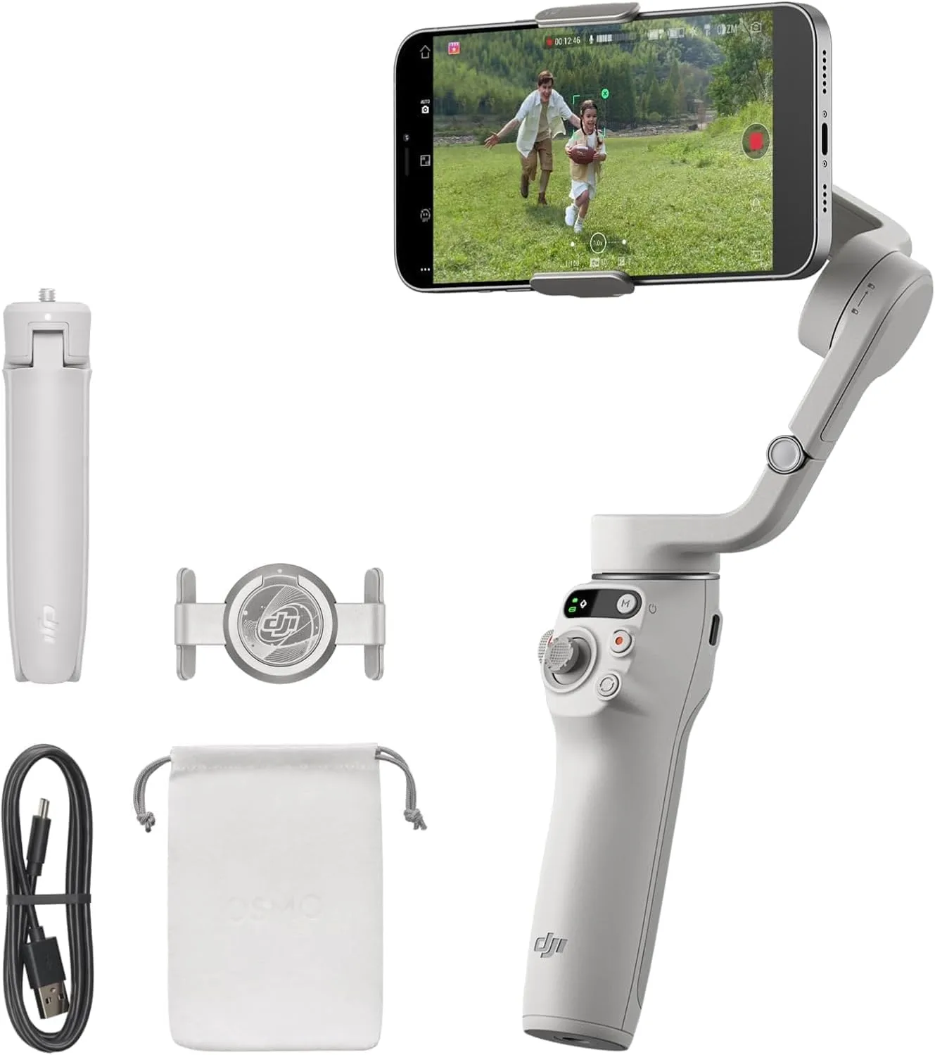DJI Osmo Mobile 6, 3-Axis Phone Gimbal, Object Tracking, Built-in Extension Rod, Portable and Foldable, Gimbal Stabilizer for iPhone, Android, YouTube TikTok Video, Platinum Gray DJI Osmo Mobile 6, 3-Axis Phone Gimbal, Object Tracking, Built-in Extension Rod, Portable and Foldable, Gimbal Stabilizer for iPhone, Android, YouTube TikTok Video, Platinum Gray