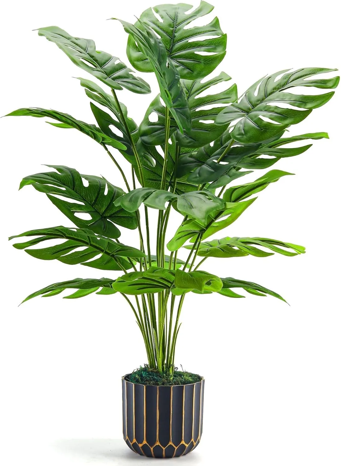 Der Rose 28” Fake Plants Tall Artificial Monstera Faux Plants Indoor for Living Room Home House Decor Der Rose 28” Fake Plants Tall Artificial Monstera Faux Plants Indoor for Living Room Home House Decor