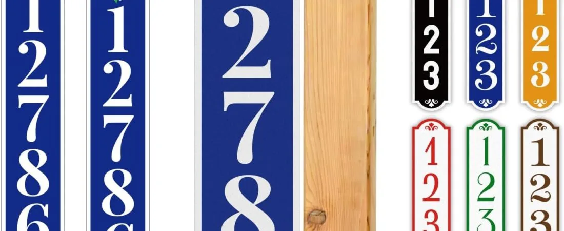 Double Sided House Address Sign, Mailbox Post Sign, Custom Reflective 911 Address Sign, House Numbers, Mailbox Numbers, Street Sign, Heavy Duty Rust Free Aluminum (C01)