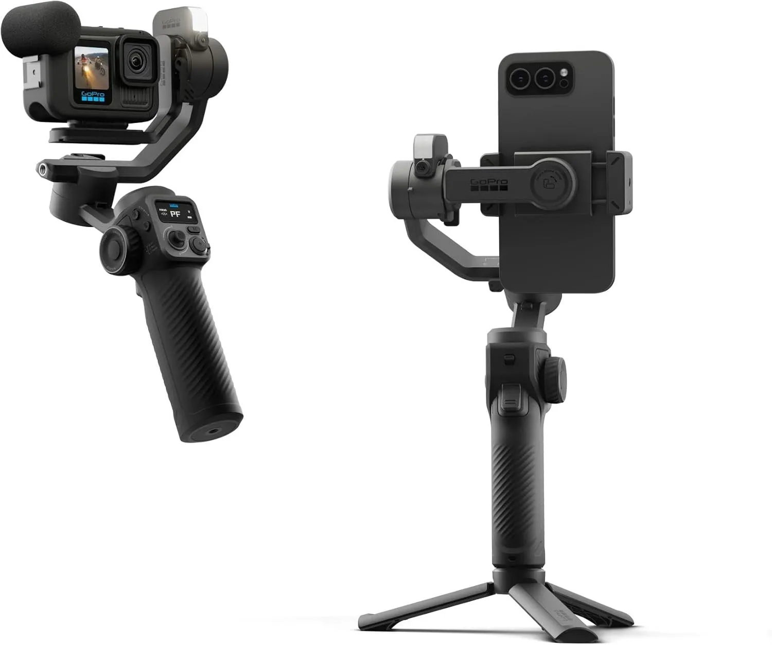 GoPro Fluid Pro AI 3-Axis Gimbal Stabilizer for GoPro Cameras and Smartphones, Subject Tracking, Lighting, Wireless Camera Control, Portable, Vlogging, 360° Rotation, Device Charging