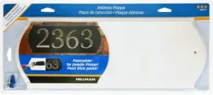 Hillman 848711 Paintable Address Plaque, White 6" x 16"