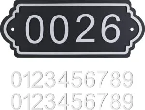 House Numbers for Outside, Mailbox Numbers and Address Signs - 2 Complete Sets of 0-9 Digits, Waterproof and Rustproof for Outdoor Use, Easy to Install