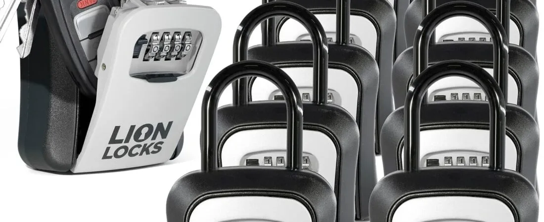 Key Lock Box for Keys with Code (12 Pack) 4 Digit Combination Lockbox for Keys Outdoor, Portable, Waterproof, Realtor Lock Box