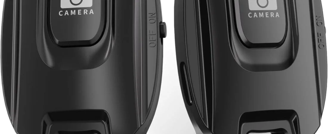 MAIRAN 2 Pack Rechargeable Wireless Camera Remote Shutter for iPhone and Android Smartphones, Bluetooth Phone Remote Control,Selfie Button for Photos and Videos Charging Cable and Wrist Strap Included