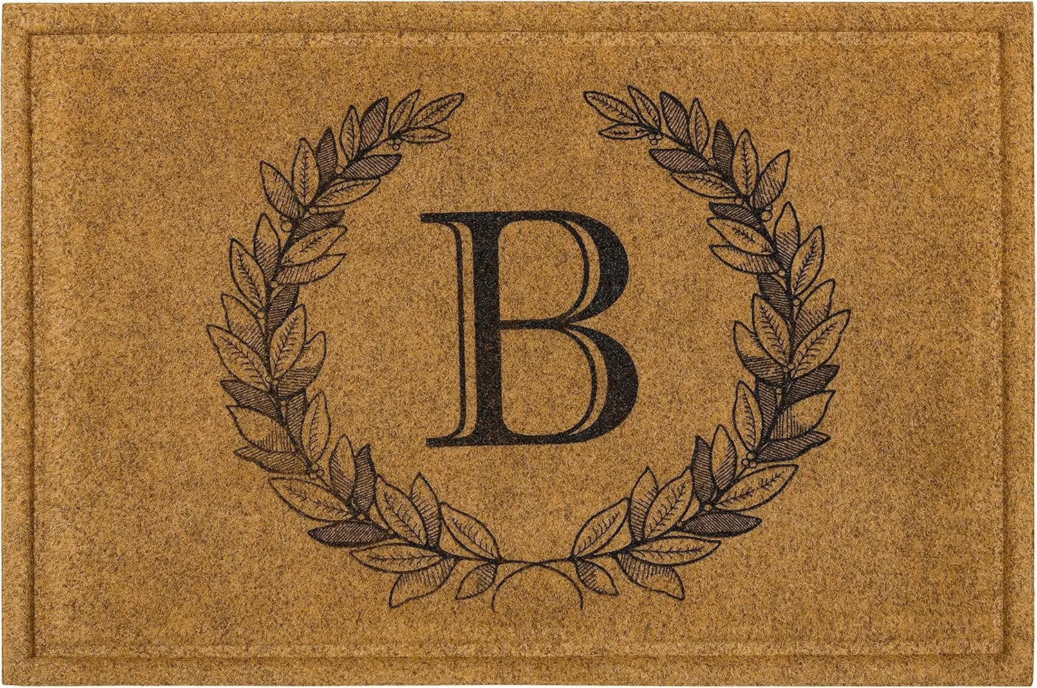 Mohawk Home Entryway Door Mat Laurel Monogram Letter B 2′ x 3′ Faux Coir Doormat All Weather Outdoor Non Slip Recycled Rubber Mohawk Home Entryway Door Mat Laurel Monogram Letter B 2′ x 3′ Faux Coir Doormat All Weather Outdoor Non Slip Recycled Rubber