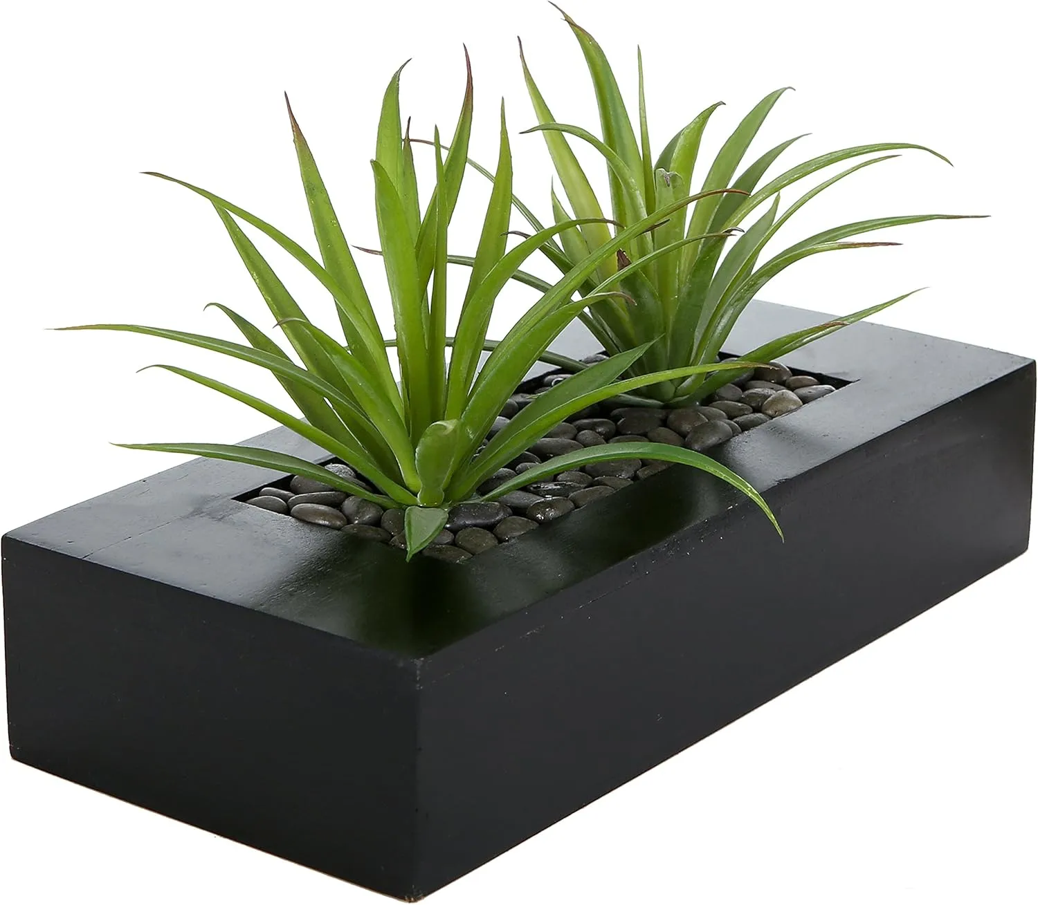 MyGift 10 Inch Fake Grass Artificial Plants in Rectangular Black Wood Planter – Faux Plants Indoor for Tabletop Centerpiece Décor MyGift 10 Inch Fake Grass Artificial Plants in Rectangular Black Wood Planter – Faux Plants Indoor for Tabletop Centerpiece Décor