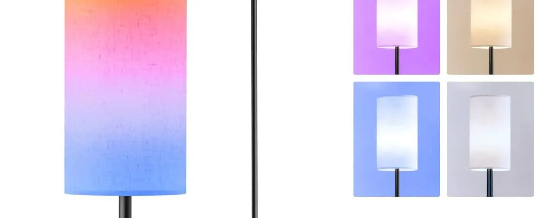 Nopoor Smart RGB Floor Lamp 69″, Dimmable Standing Lamp with Foot Switch, Alexa & App Control, Adjustable Brightness & Color Changing RGB Light,Lamp for Living Room, Bedroom, Office, Reading