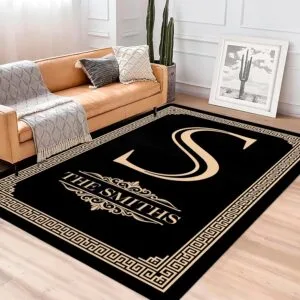 Personalized Name Rug for Outside Inside House, Newlywed Closing, Monogram Rug Mat, Welcome Front Door, Luxury Entryway Rug Unique Gift for Husband Wife, Housewarming Gift for New Engaged Married
