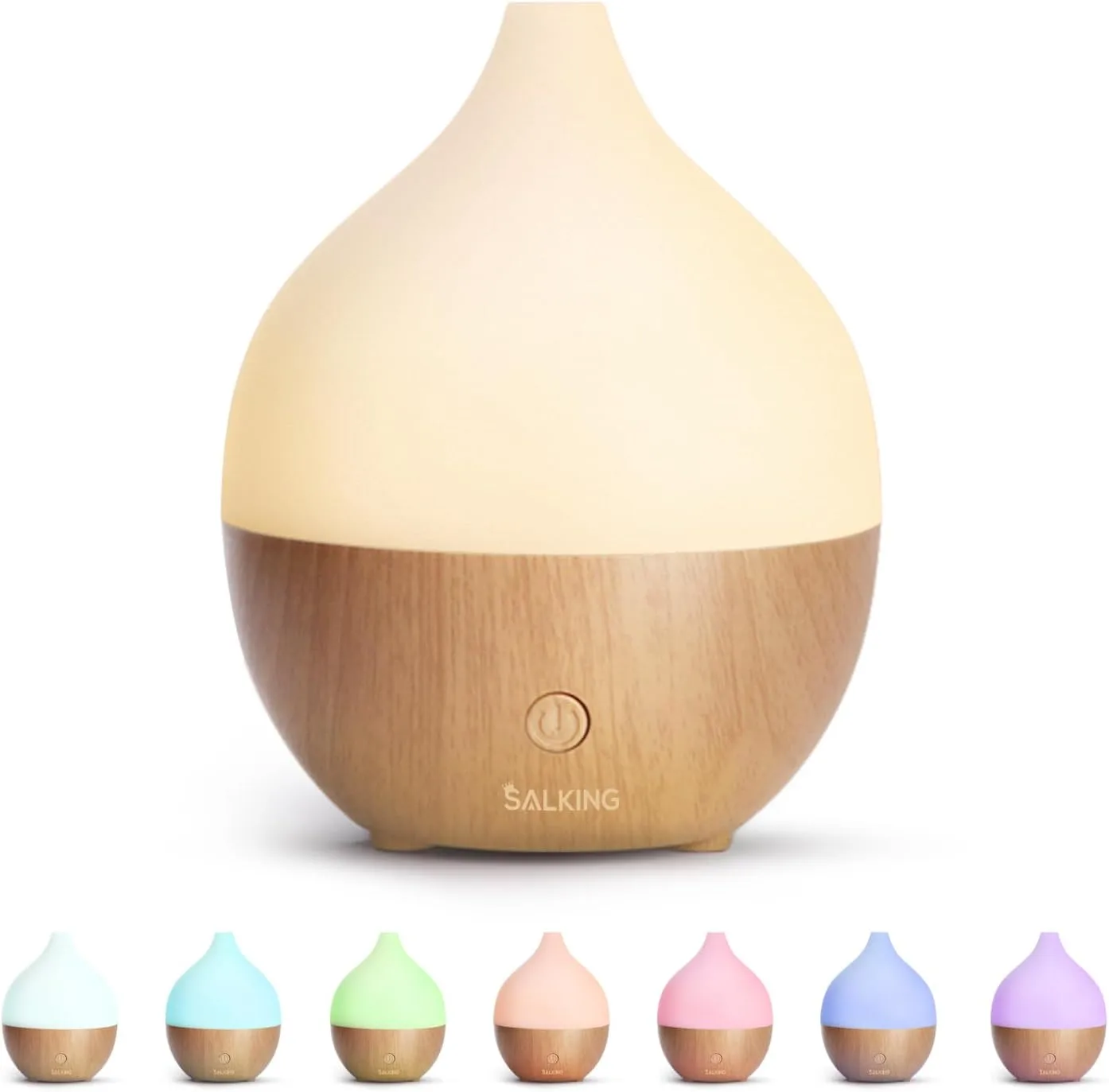 SALKING Essential Oil Diffuser, 100ml Small Aromatherapy Diffuser with Auto Shut-Off Function, Ultrasonic Diffusers for Essential Oils, Cool Mist Humidifier with Warm White Lights, for Office Home SALKING Essential Oil Diffuser, 100ml Small Aromatherapy Diffuser with Auto Shut-Off Function, Ultrasonic Diffusers for Essential Oils, Cool Mist Humidifier with Warm White Lights, for Office Home