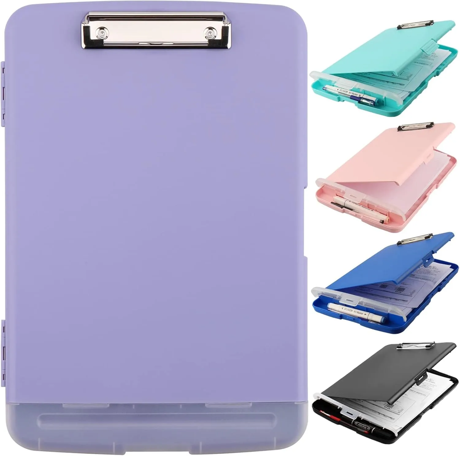 SFLHHDM Clipboard with Storage, Clip Boards 8.5×11, Plastic Clipboard with Pen Holder, Purple Clipboards, Clip Board Folder for Women Teachers Work, School & Office Supplies SFLHHDM Clipboard with Storage, Clip Boards 8.5×11, Plastic Clipboard with Pen Holder, Purple Clipboards, Clip Board Folder for Women Teachers Work, School & Office Supplies