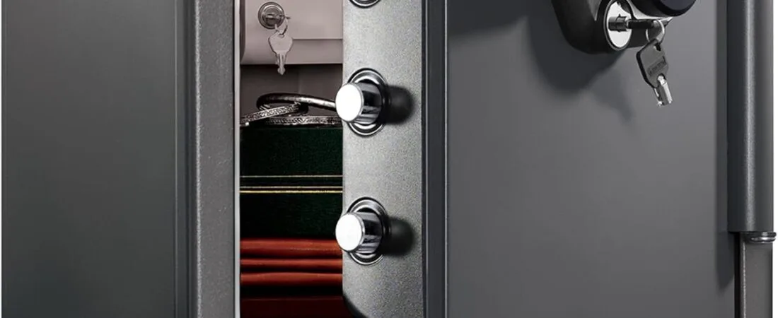 SentrySafe Waterproof and Fireproof Alloy Steel Digital Safe Box for Home with Code Button Keypad, 1.23 Cubic Feet, 17.8 x 16.3 x 19.3 Inches (exterior), SFW123GDC