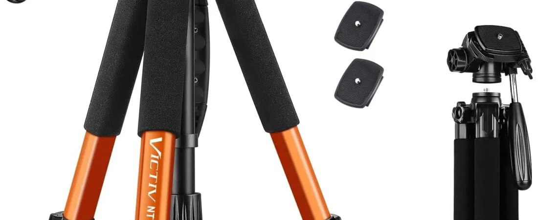 Victiv Tripod 74-Camera-Tripod for Cell Phone, Aluminum Professional Heavy Duty Camera Tripod Stand, Tripod for Camera DSLR SLR with Carry Bag, Compatible with Canon Nikon iPhone