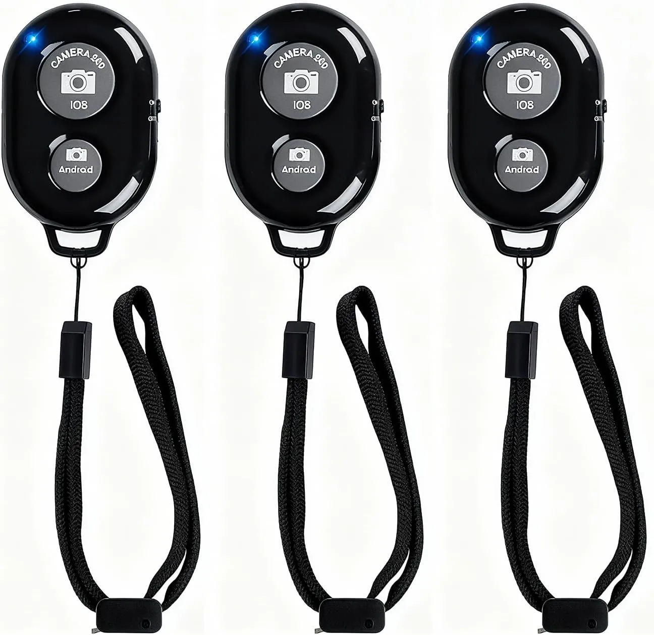 Wireless Remote Shutter for Cellphones and Tablets (3 Pack), AOQIYUE Bluetooth Remote for iPhone/Android Camera Control, Selfie Clicker for Photos and Videos – Wrist Strap Included Wireless Remote Shutter for Cellphones and Tablets (3 Pack), AOQIYUE Bluetooth Remote for iPhone/Android Camera Control, Selfie Clicker for Photos and Videos – Wrist Strap Included