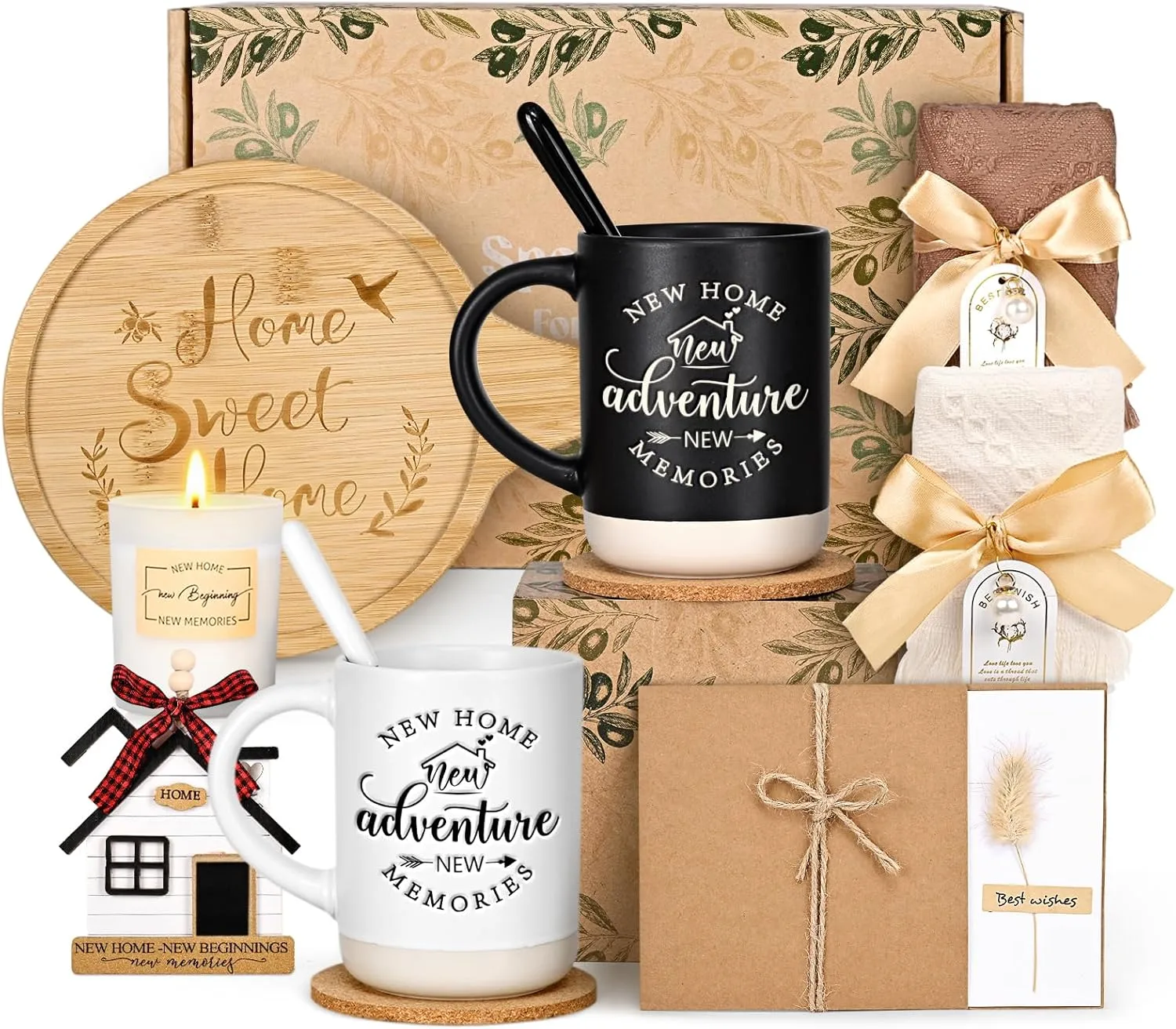 YHRJWN 13 Pcs House Warming Gifts New Home, Housewarming Gifts New Home, Closing Tokens for House Buyers, House Warming Gift for Women Men Friends, Housewarming Gift Box YHRJWN 13 Pcs House Warming Gifts New Home, Housewarming Gifts New Home, Closing Tokens for House Buyers, House Warming Gift for Women Men Friends, Housewarming Gift Box