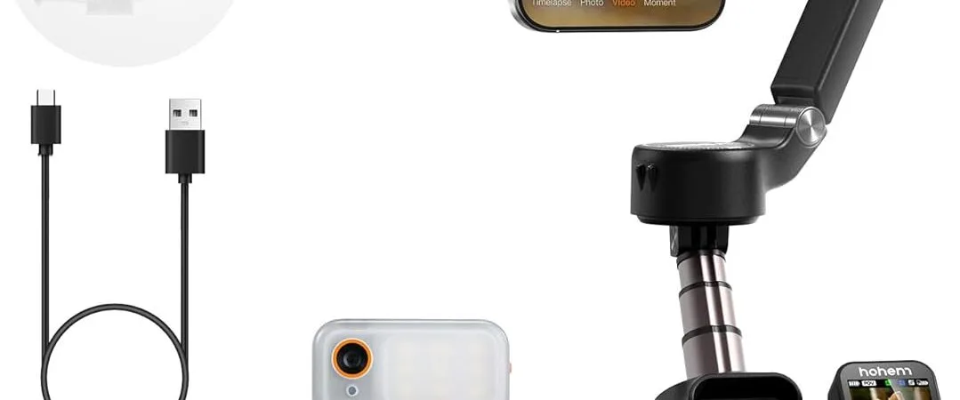 hohem iSteady V3 Ultra Gimbal Stabilizer for iPhone, Phone Gimbal with AI Auto Tracking, Detachable Touchscreen Remote, Built-in Extension Rod, Tripod, Fill Light, for Vlog, Travel, Pet, Fitness