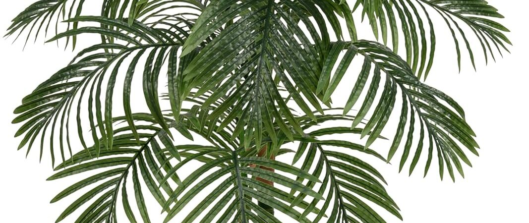 TXABL Artificial Golden Cane Palm Tree 5FT, Fake Palm Tree with Three Realistic Trunks and Lifelike Palm Leaves, Faux Palm Plant for Indoor Home Décor with Black Planter TXABL Artificial Golden Cane Palm Tree 5FT, Fake Palm Tree with Three Realistic Trunks and Lifelike Palm Leaves, Faux Palm Plant for Indoor Home Décor with Black Planter