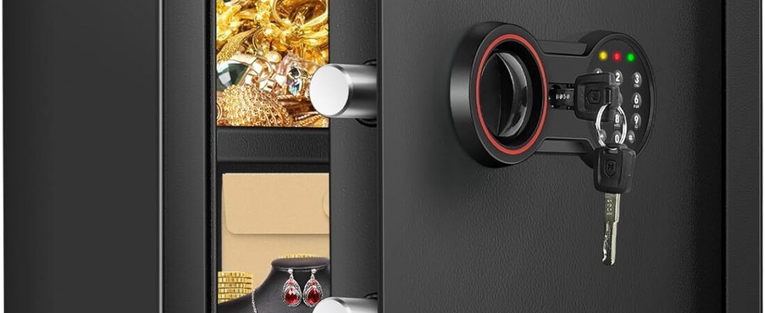 [19.7″ Tall] Large Fireproof Home Safe Box, Anti-theft Safes with Dual Alarm System, Programmable Keypad and Spare Keys, Digital Fire Proof Safe for Home Money Firearm Documents Medicines