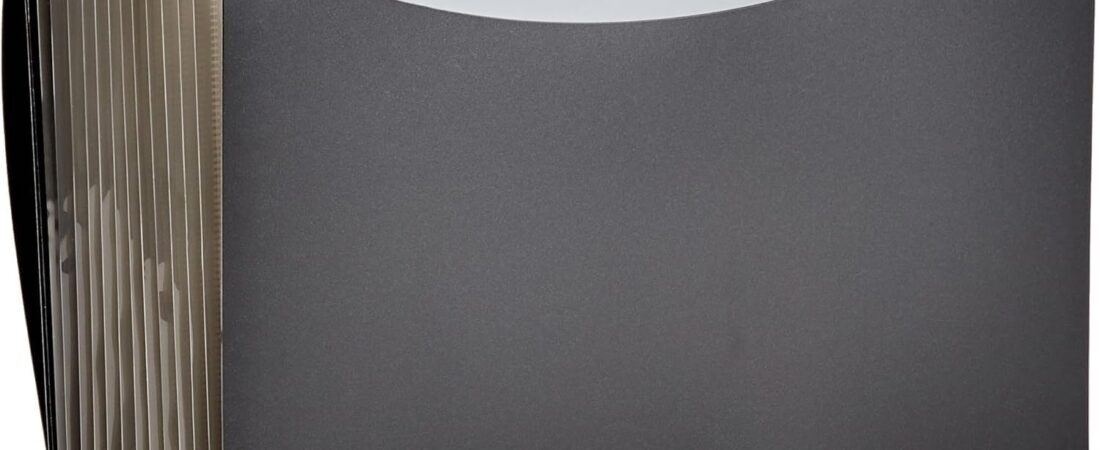 Amazon Basics Expanding Organizer File Folder, Letter Size – Black, 1-Pack