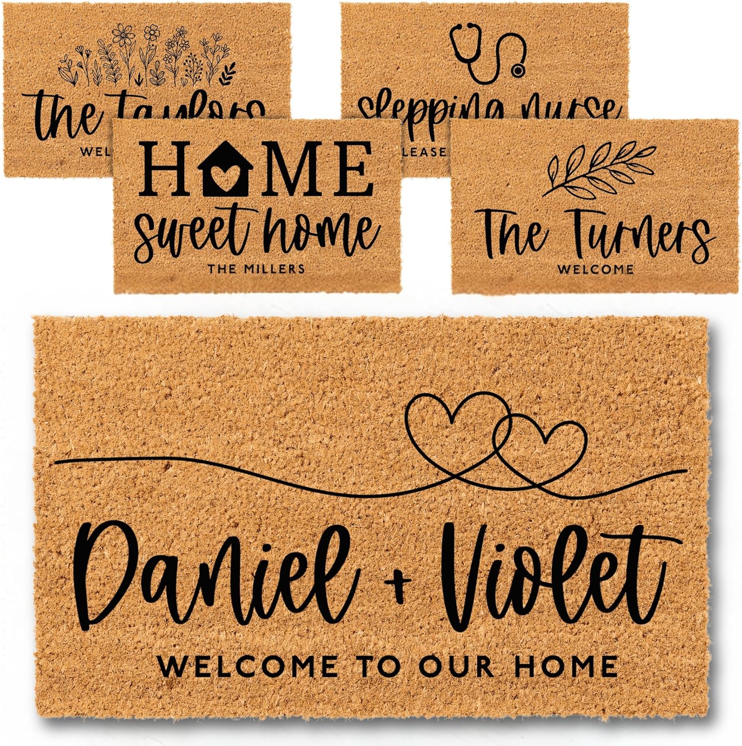 Customization Mill Personalized Door Mat – Create Your Own Family Doormat with 20 Icon – Welcome Doormat with Anti-Slip Backing, Door mat Indoor or Outdoor Entrance Customization Mill Personalized Door Mat – Create Your Own Family Doormat with 20 Icon – Welcome Doormat with Anti-Slip Backing, Door mat Indoor or Outdoor Entrance