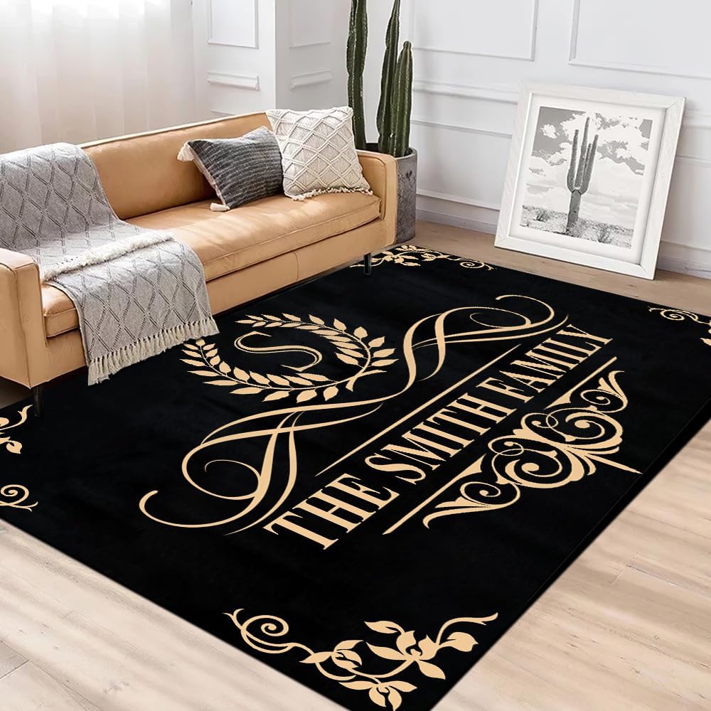 Customized Welcome Mats for Inside House, Newlywed Closing, Monogram Rug Mat, Welcome Front Door, Custom Entryway Rug Unique Gift for Husband Wife, Housewarming Gift for New Engaged Married