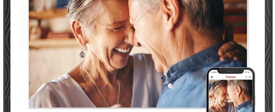 Digital Picture Frame, 10.1” Frameo Digital Frame Wifi, 32GB Memory, 1280*800 HD Touch Screen Digital Photo Frame, Wall Mountable, Auto-Rotate, Share Instantly, Wedding, Birthday Gifts for Women, Mom