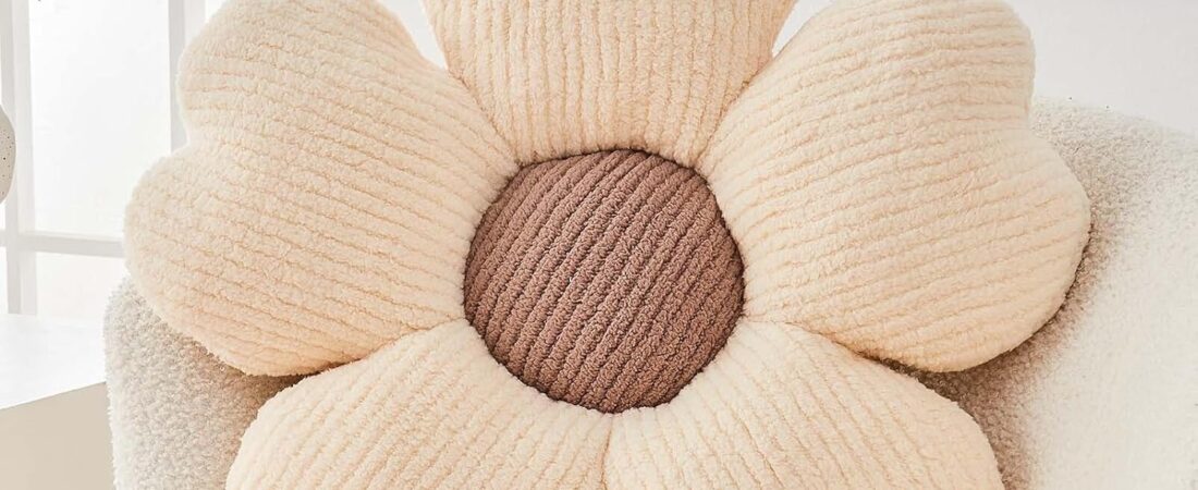 Flower Throw Pillow, Cute Flower Shaped Pillow Decorative Throw Pillow for Bed Couch, Soft Daisy Pillows Floor Seating Cushion Cushions (14.9 Inch Ivory+Brown) Flower Throw Pillow, Cute Flower Shaped Pillow Decorative Throw Pillow for Bed Couch, Soft Daisy Pillows Floor Seating Cushion Cushions (14.9 Inch Ivory+Brown)