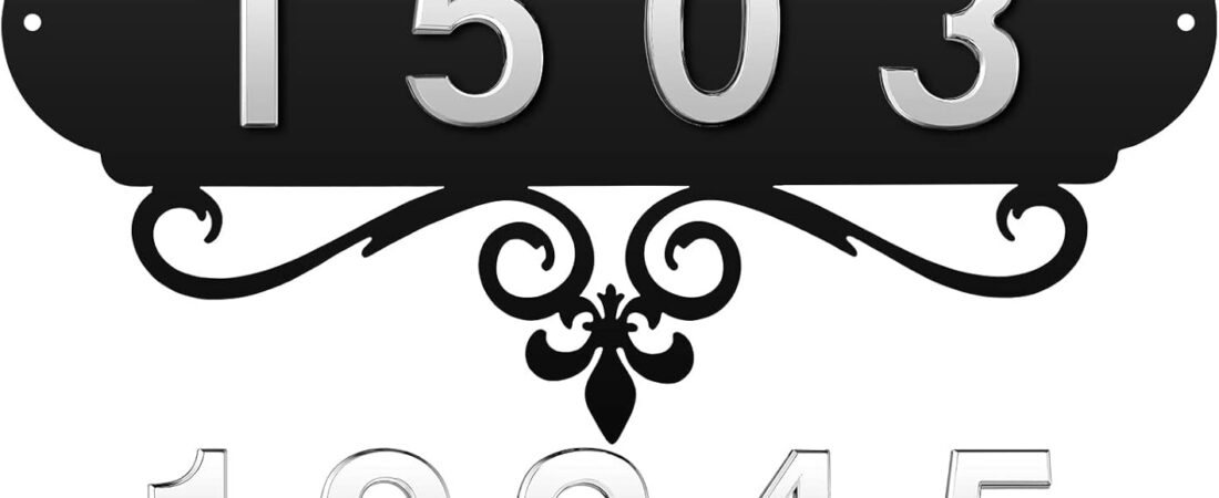 House Address Plaques Metal Address Sign Outside House Number Mailbox Number Sign for House Home Hotel Office Garden Decorative Wall Plaque(13.8 inch,Delicate Style) House Address Plaques Metal Address Sign Outside House Number Mailbox Number Sign for House Home Hotel Office Garden Decorative Wall Plaque(13.8 inch,Delicate Style)