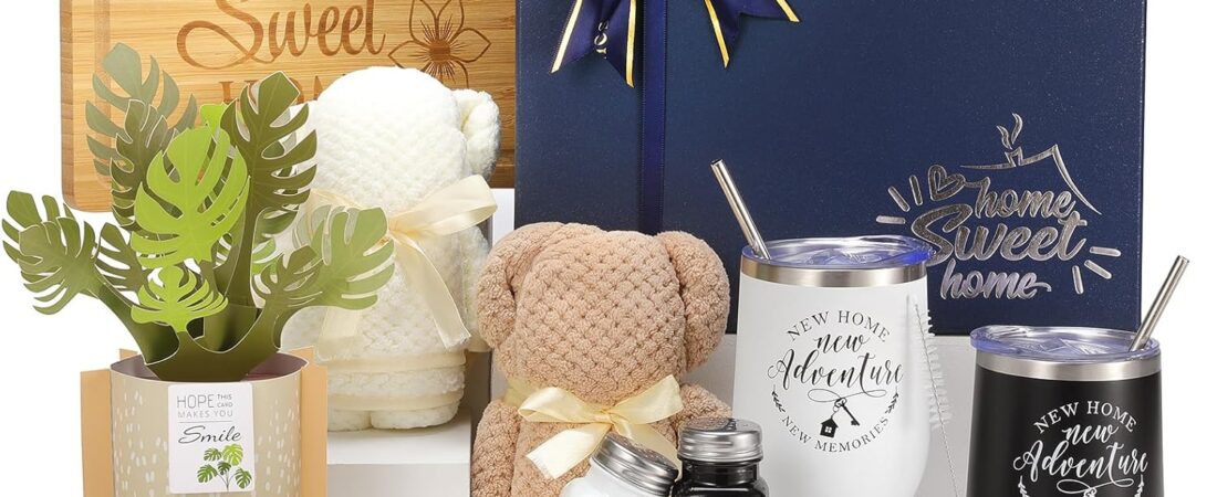 House Warming Gifts New Home, 12 Pcs Housewarming Gifts Basket for New House with Gift Box Packaging, 3D Botanical Greeting Card, Cutting Board for Couple, Closing Gifts for Home Buyers House Warming Gifts New Home, 12 Pcs Housewarming Gifts Basket for New House with Gift Box Packaging, 3D Botanical Greeting Card, Cutting Board for Couple, Closing Gifts for Home Buyers