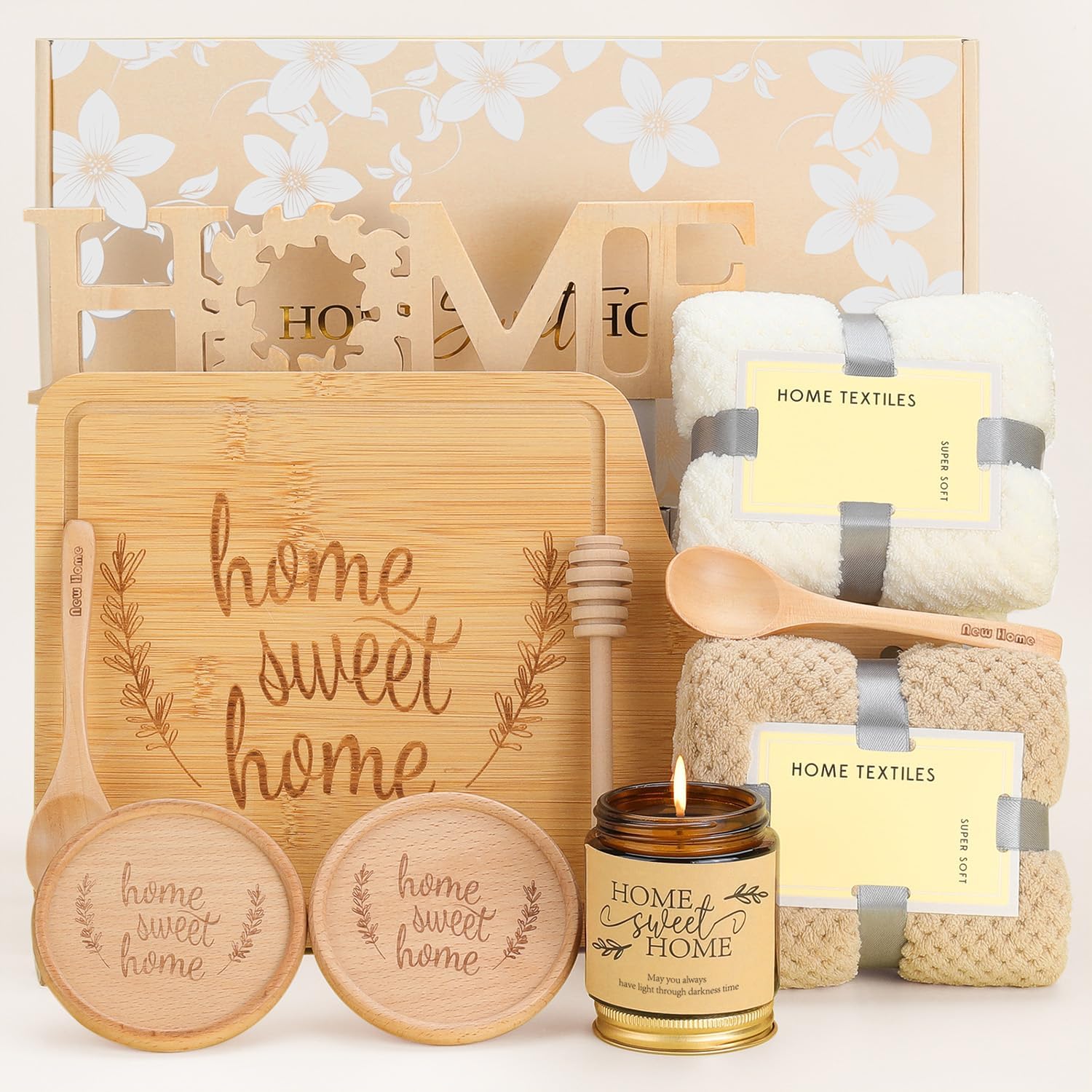 House Warming Gifts New Home,Housewarming Gift,New Home Gifts Ideas,Realtors Closing Gift for House Buyers,Home Sweet Home Bamboo Serving Board for Couple Women Men