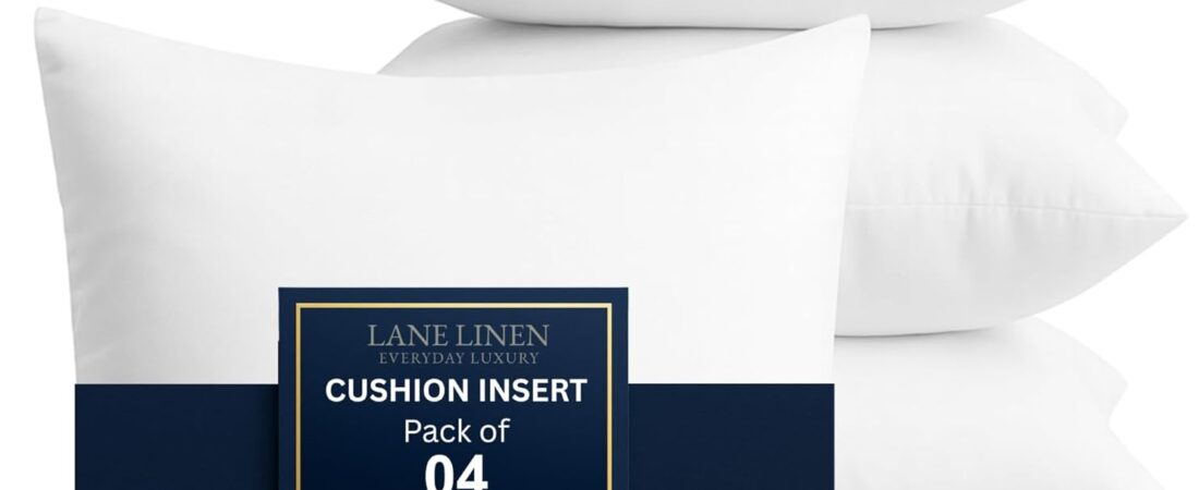 LANE LINEN 4 Pack 18×18 White Throw Pillow Inserts for Decorative Pillow Covers, Couch Pillows for Living Room, Fluffy Pillows for Bed LANE LINEN 4 Pack 18×18 White Throw Pillow Inserts for Decorative Pillow Covers, Couch Pillows for Living Room, Fluffy Pillows for Bed
