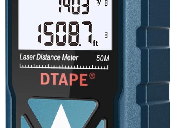 Laser Measure, DTAPE 165 Ft Digital Laser Distance Meter, Upgraded High-Accuracy Laser Measuring Tool, Electronic Tape Measure, 2″ Backlit LCD Display, Area/Volume/Indirect Measurement, in/Ft/Ft+in/M Laser Measure, DTAPE 165 Ft Digital Laser Distance Meter, Upgraded High-Accuracy Laser Measuring Tool, Electronic Tape Measure, 2″ Backlit LCD Display, Area/Volume/Indirect Measurement, in/Ft/Ft+in/M