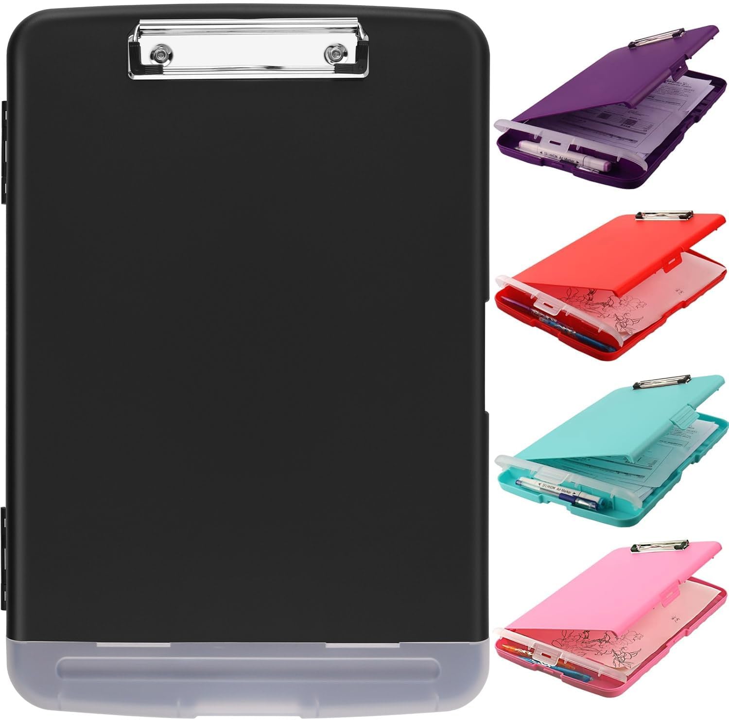 SFLHHDM Storage Clipboard with Pen Holder, High Capacity Clipboards for Classroom, Clip Boards 8.5×11 with Storage, Low-Profile Clip, Lightweight Plastic Clipboard for Kids, Lawers, Office Workers SFLHHDM Storage Clipboard with Pen Holder, High Capacity Clipboards for Classroom, Clip Boards 8.5×11 with Storage, Low-Profile Clip, Lightweight Plastic Clipboard for Kids, Lawers, Office Workers