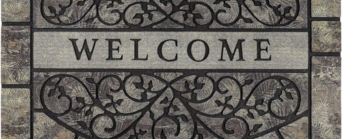 Thick Welcome Mats Outdoor, 24 * 36″ Large Front Door Mat Entrance, Durable Welcome Mat for Front Door, Heavy Duty No Slip Rubber Outdoor Mats for Home Entrance Thick Welcome Mats Outdoor, 24 * 36″ Large Front Door Mat Entrance, Durable Welcome Mat for Front Door, Heavy Duty No Slip Rubber Outdoor Mats for Home Entrance