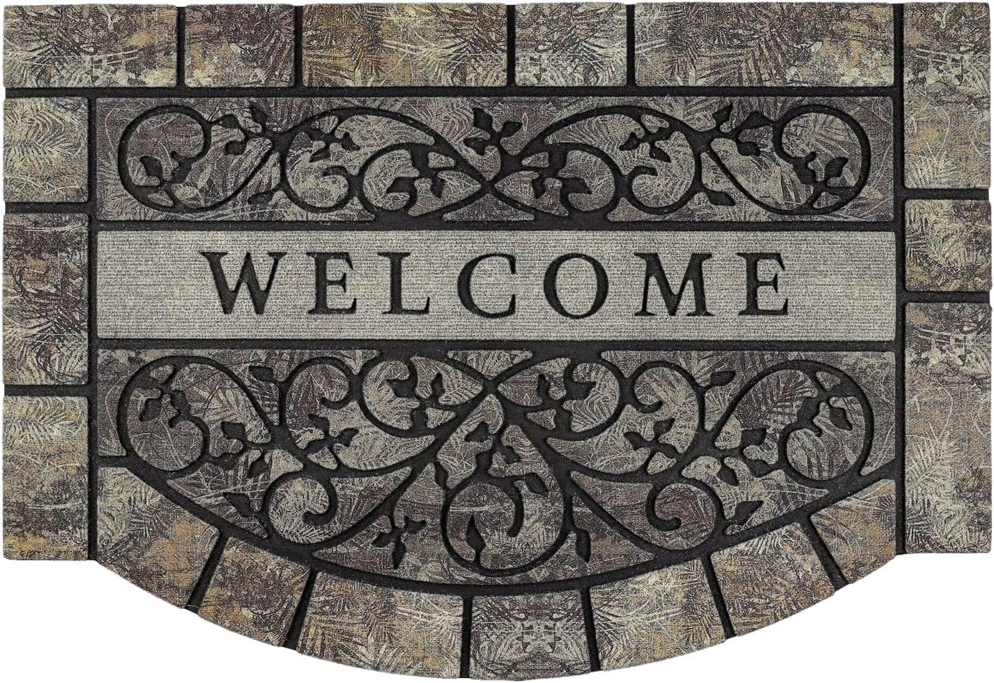Thick Welcome Mats Outdoor, 24 * 36″ Large Front Door Mat Entrance, Durable Welcome Mat for Front Door, Heavy Duty No Slip Rubber Outdoor Mats for Home Entrance Thick Welcome Mats Outdoor, 24 * 36″ Large Front Door Mat Entrance, Durable Welcome Mat for Front Door, Heavy Duty No Slip Rubber Outdoor Mats for Home Entrance