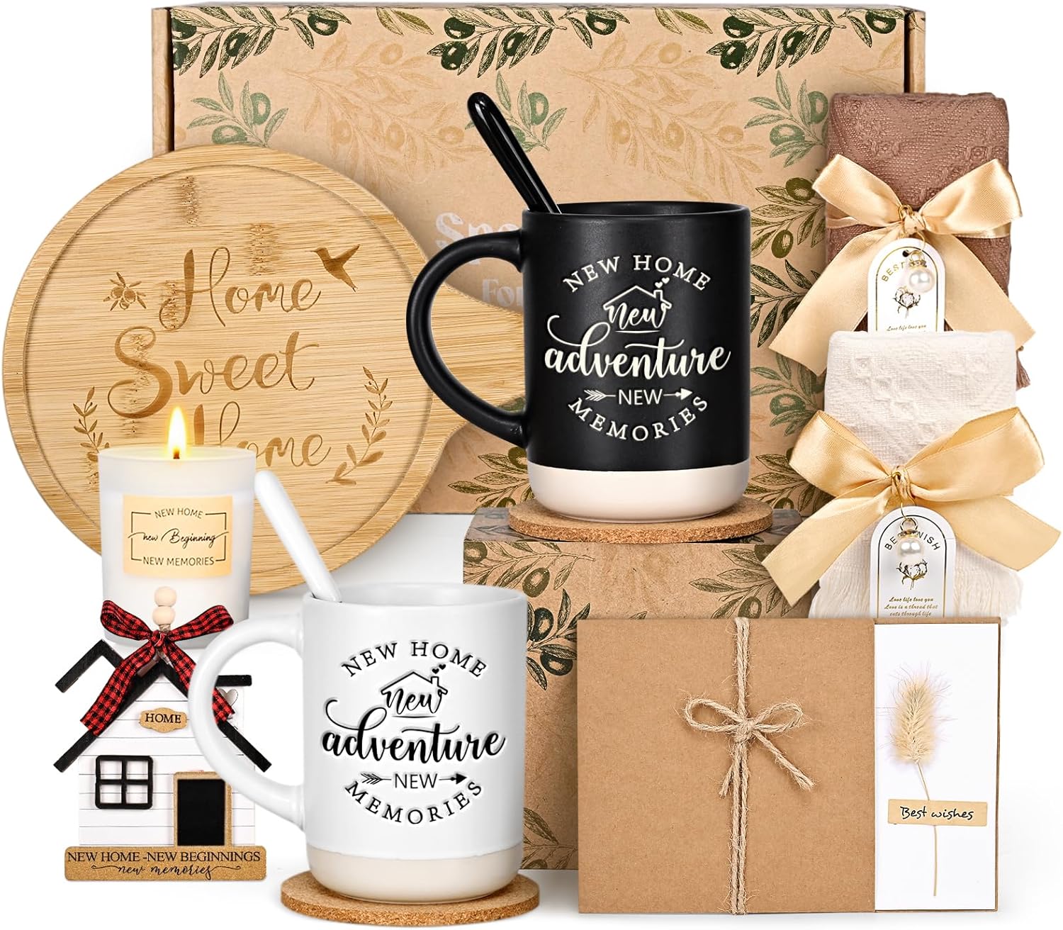 YHRJWN 13 Pcs House Warming Gifts New Home, Housewarming Gifts New Home, Closing Tokens for House Buyers, House Warming Gift for Women Men Friends, Housewarming Gift Box