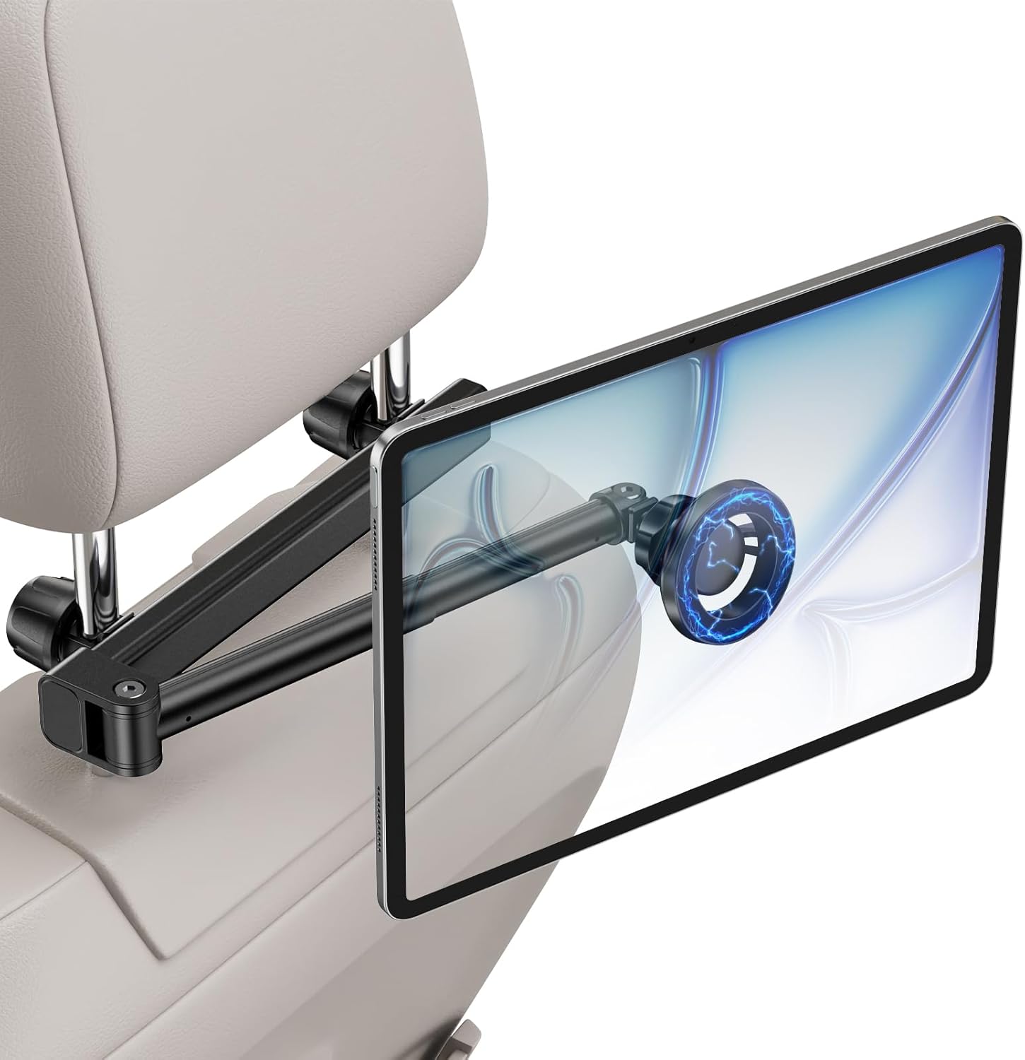 for Magsafe Car Headrest Tablet Holder, for iPad Holder Car Mount, 6 lb Strong Magnetic Force Adjustable Aluminum Tab Mount for All Phone iPhone iPad Stand Travel Accessories for Magsafe Car Headrest Tablet Holder, for iPad Holder Car Mount, 6 lb Strong Magnetic Force Adjustable Aluminum Tab Mount for All Phone iPhone iPad Stand Travel Accessories